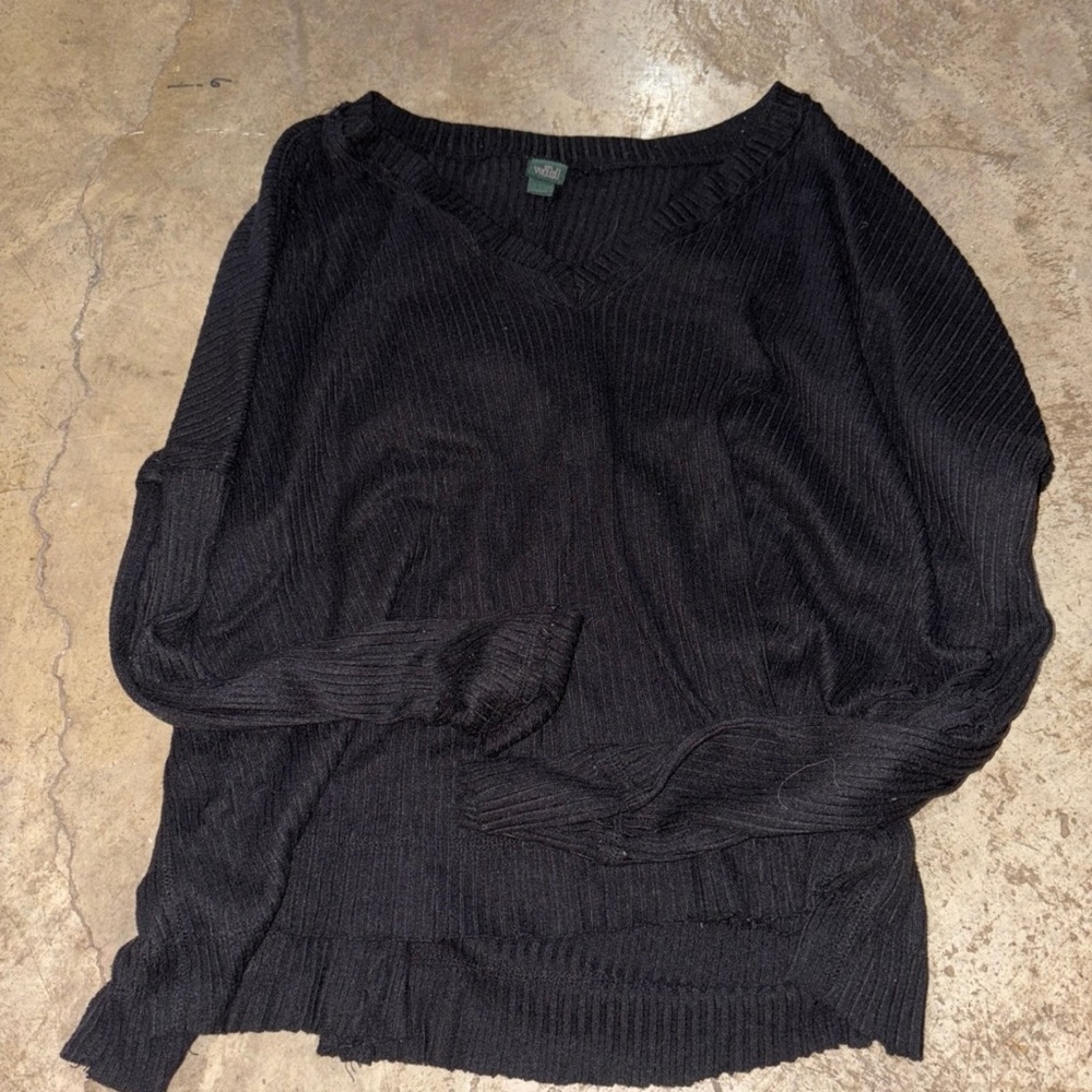 Wild Fable Black V-Neck Sweater